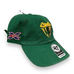 Tampa Bay Vipers Hat Cap 47' Clean Up Green Adjustable XFL 2020 Football NWT